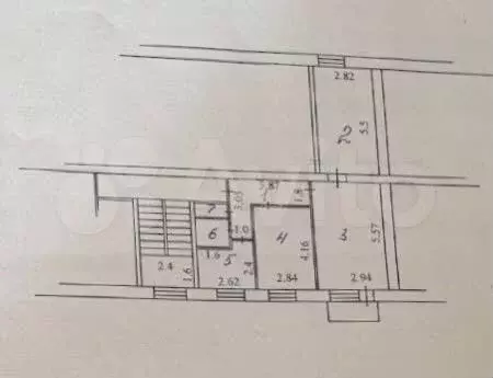 3-к. квартира, 58,4 м, 5/5 эт. - Фото 0