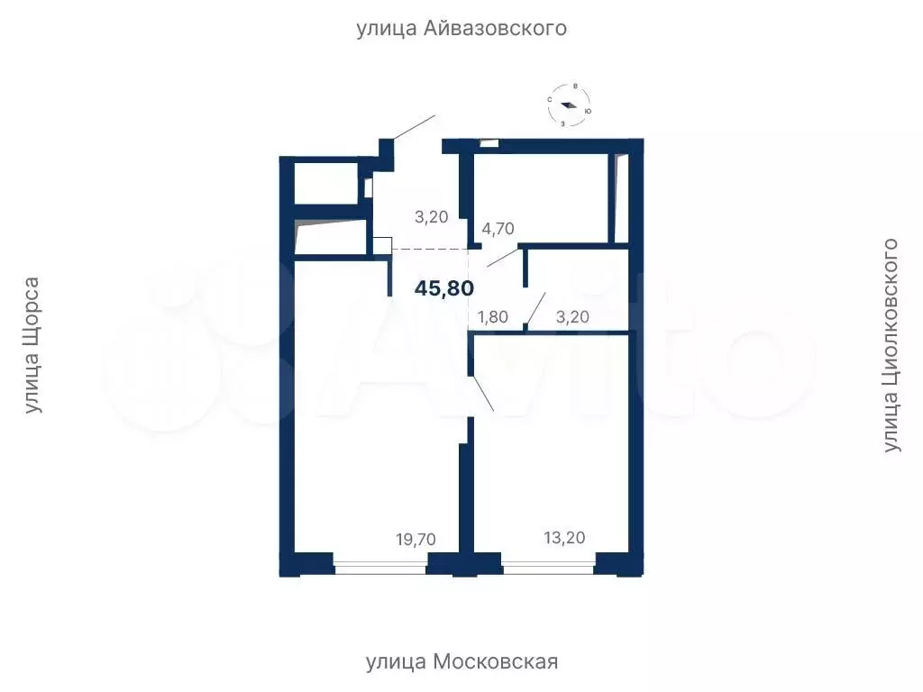 1-к. квартира, 45,8 м, 9/29 эт. - Фото 0