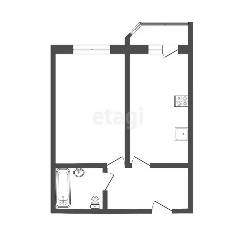 1-комнатная квартира: Тамбов, Мичуринская улица, 234 (35.8 м) - Фото 0