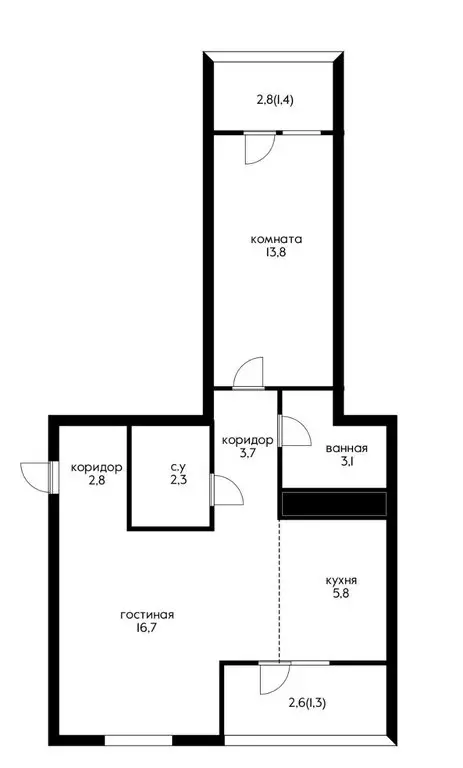 2-комнатная квартира: краснодар, 3-я трудовая улица, 1/3 (53 м) - Фото 0