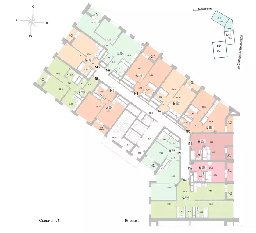 2-к кв. Свердловская область, Екатеринбург ул. Черкасская, 5к1 (49.36 ... - Фото 2
