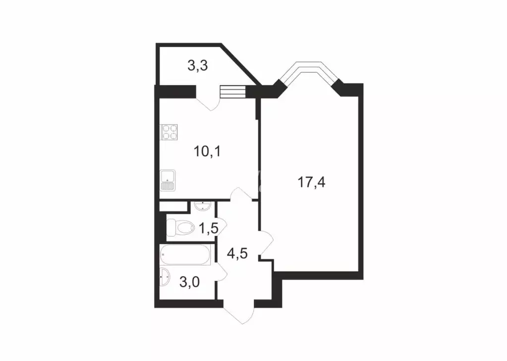 1-к кв. Санкт-Петербург просп. Ветеранов, 171к2 (38.2 м) - Фото 0