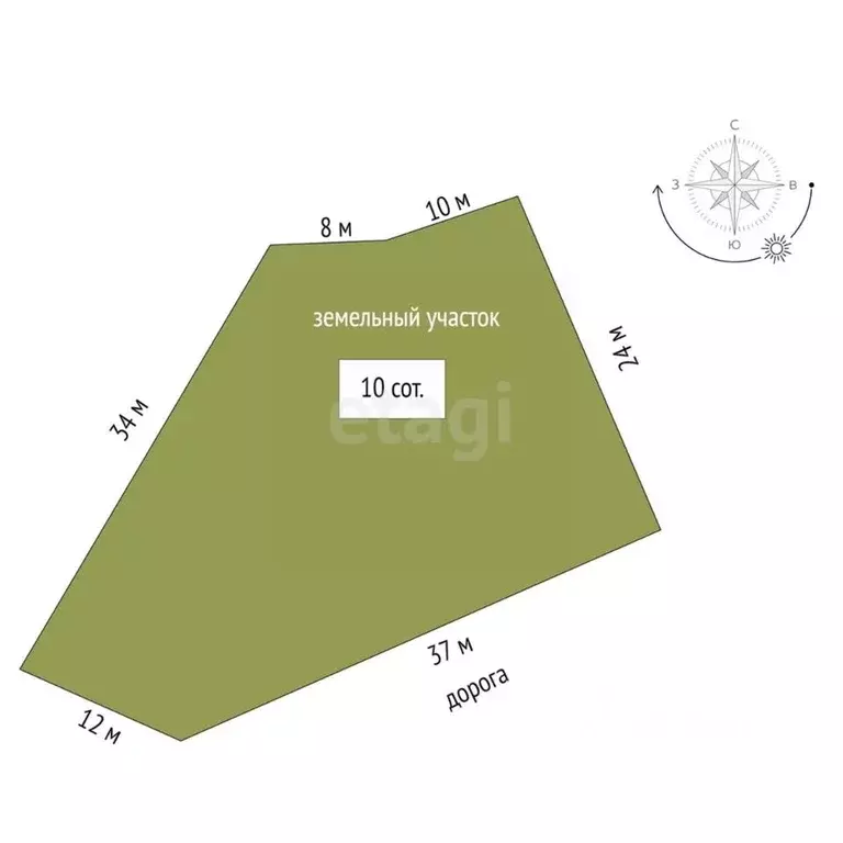 Участок в Крым, Ленинский район, с. Мысовое ул. Казантипская (10.0 ... - Фото 2