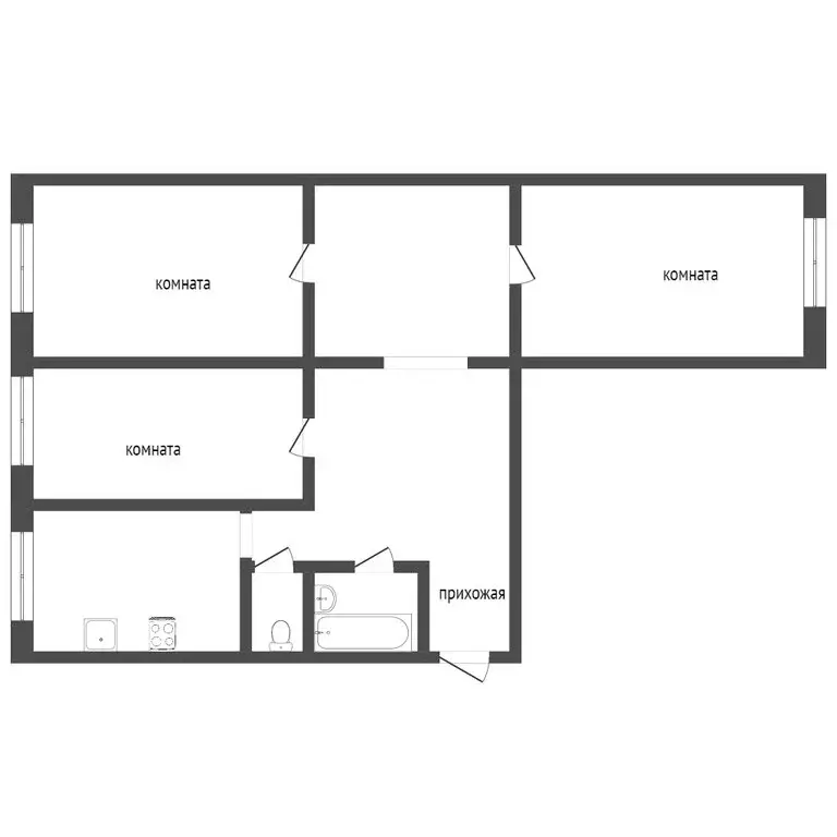 3-комнатная квартира: Саратов, улица имени П.М. Зыбина, 8 (74 м) - Фото 1