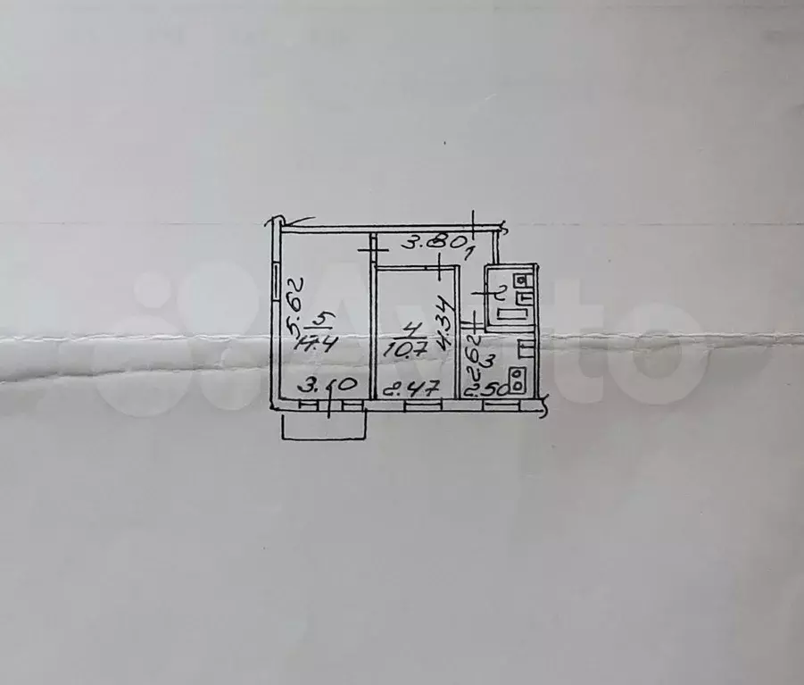 2-к. квартира, 43,4 м, 5/5 эт. - Фото 0