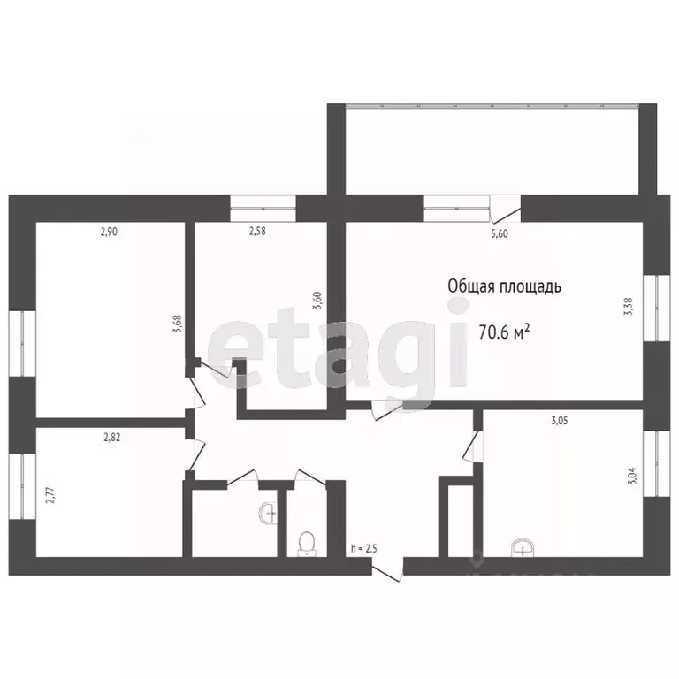 4-к кв. Бурятия, Улан-Удэ Заречный мкр, ул. Мерецкова, 20 (70.6 м) - Фото 1