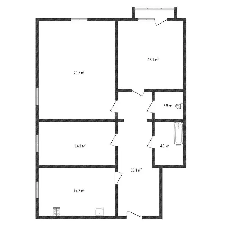 3-комнатная квартира: Черкесск, Красноармейская улица, 66А (103 м) - Фото 2