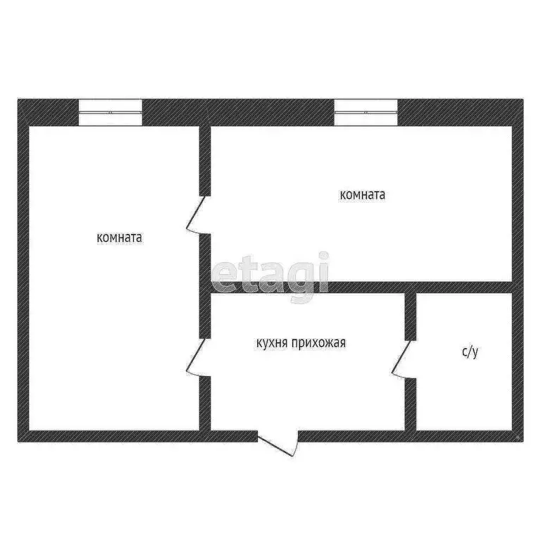 1-комнатная квартира: Курган, улица Ленина, 48 (24.2 м) - Фото 0
