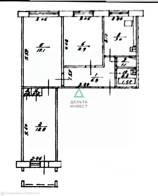 3-к кв. Башкортостан, Уфа ул. Авроры, 25/1 (60.0 м) - Фото 2