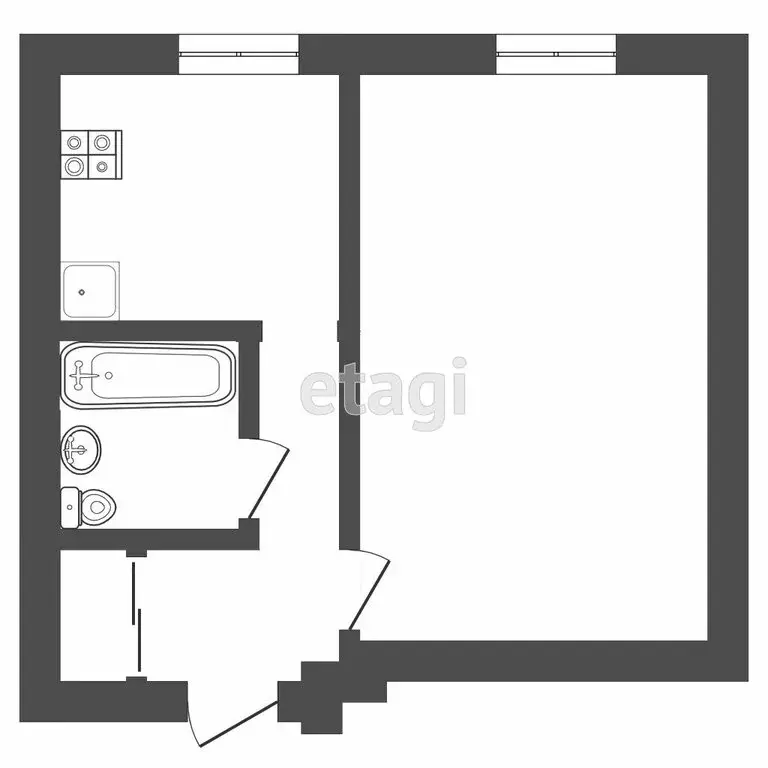 1-комнатная квартира: Тверь, улица Луначарского, 10 (32 м) - Фото 0