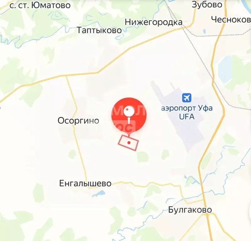 Участок в Башкортостан, Уфимский район, Булгаковский сельсовет, ... - Фото 1