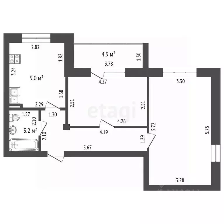 2-к кв. Мордовия, Лямбирский район, с. Атемар Центральная ул., 31 ... - Фото 2