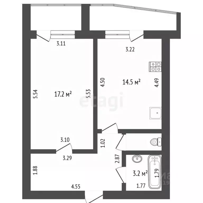1-к кв. Мордовия, Саранск Коммунистическая ул., 17 (45.0 м) - Фото 1