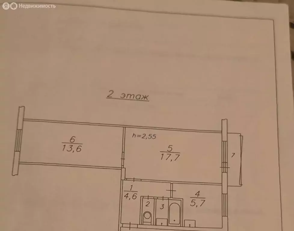 2-комнатная квартира: Красноярск, Спортивная улица, 184 (46 м) - Фото 2