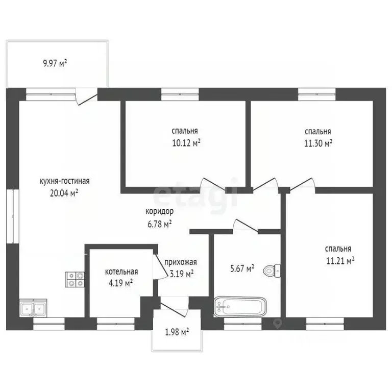 Дом в Тюменская область, Тюменский муниципальный округ, Новокаменский ... - Фото 1