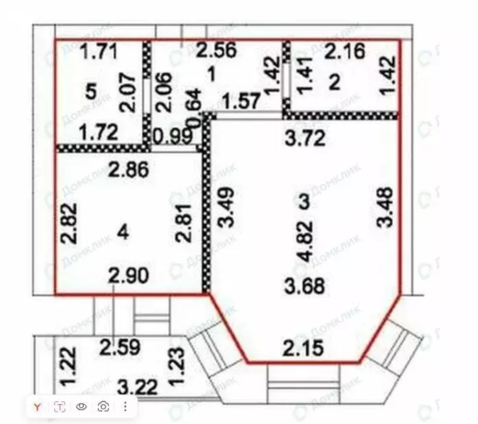 1-комнатная квартира: Абакан, улица Авиаторов, 16 (37 м) - Фото 2