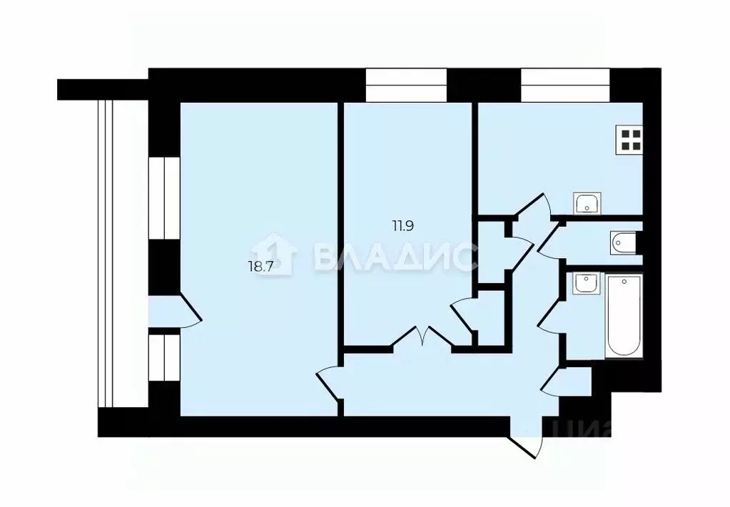 2-к кв. Санкт-Петербург пос. Стрельна, ул. Гоголя, 8 (55.0 м) - Фото 2