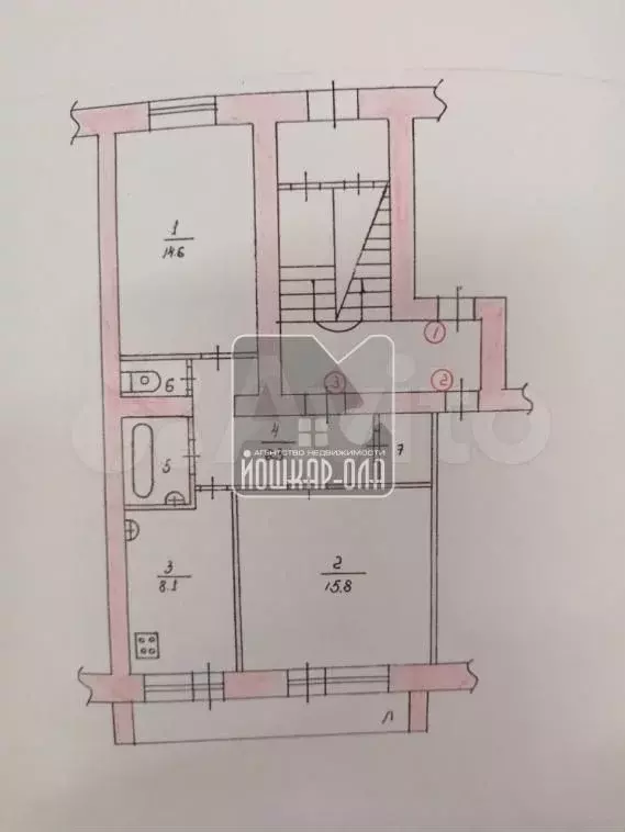 2-к. квартира, 57 м, 1/3 эт. - Фото 0