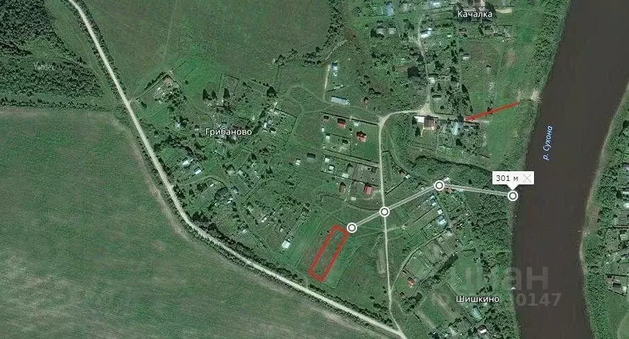 Участок в Вологодская область, Сокольский муниципальный округ, д. ... - Фото 2