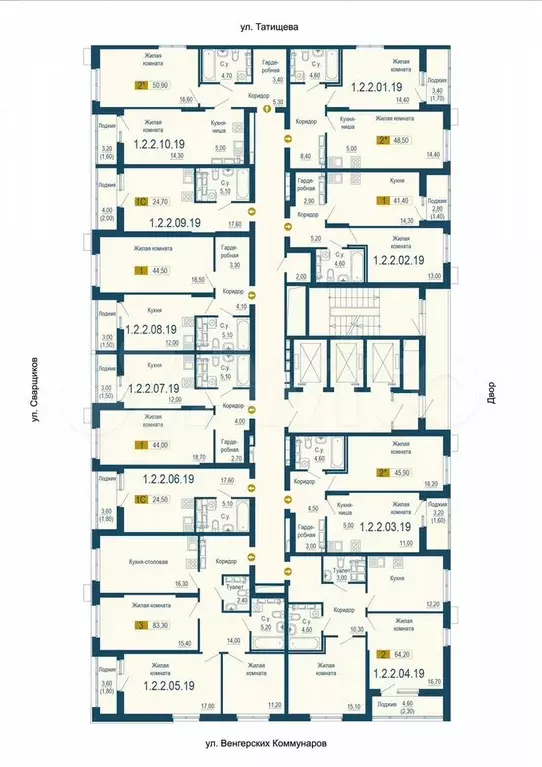 Квартира-студия, 24,7 м, 19/25 эт. - Фото 1