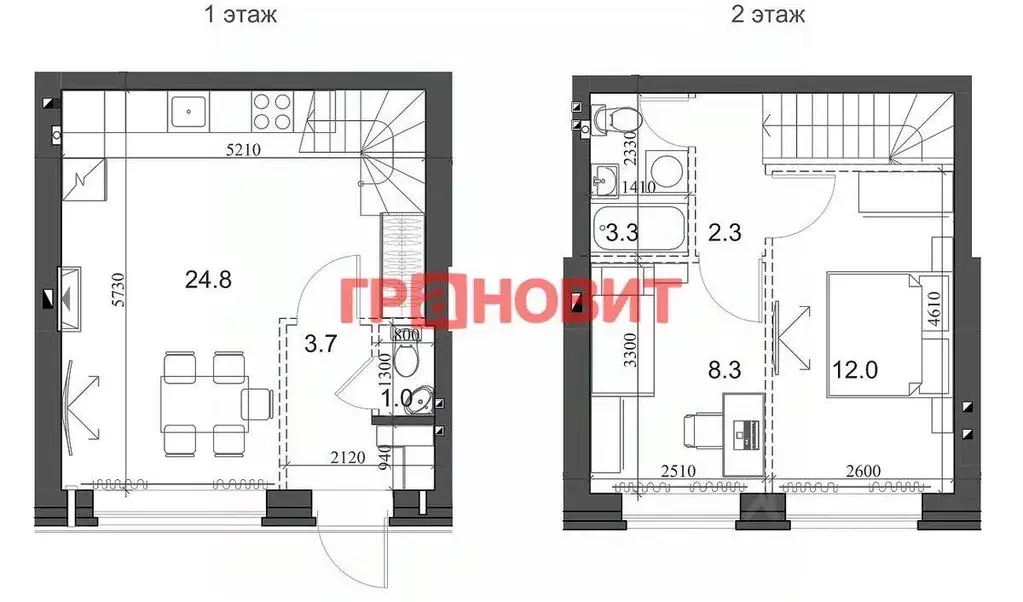 Таунхаус, 56.5 м - Фото 0
