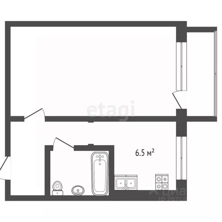 1-к кв. Камчатский край, Елизово ул. 40 лет Октября, 7 (31.0 м) - Фото 1