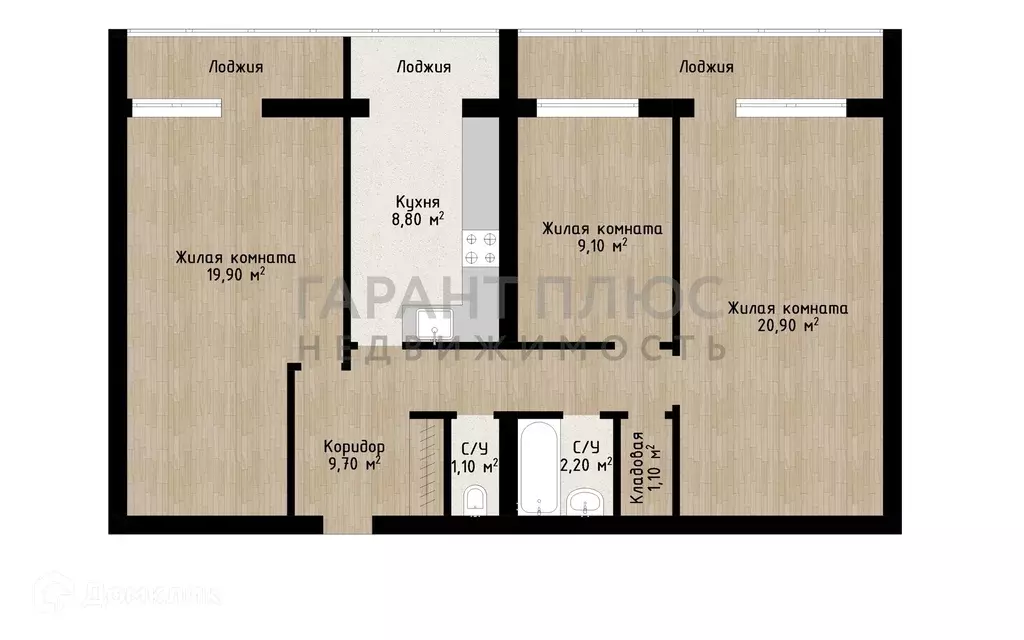 Продаётся 3-к квартира, 85.5 м - Фото 1