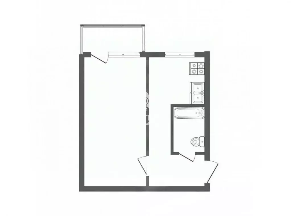 1-к кв. Владимирская область, Ковров ул. Грибоедова, 7/3 (30.7 м) - Фото 2