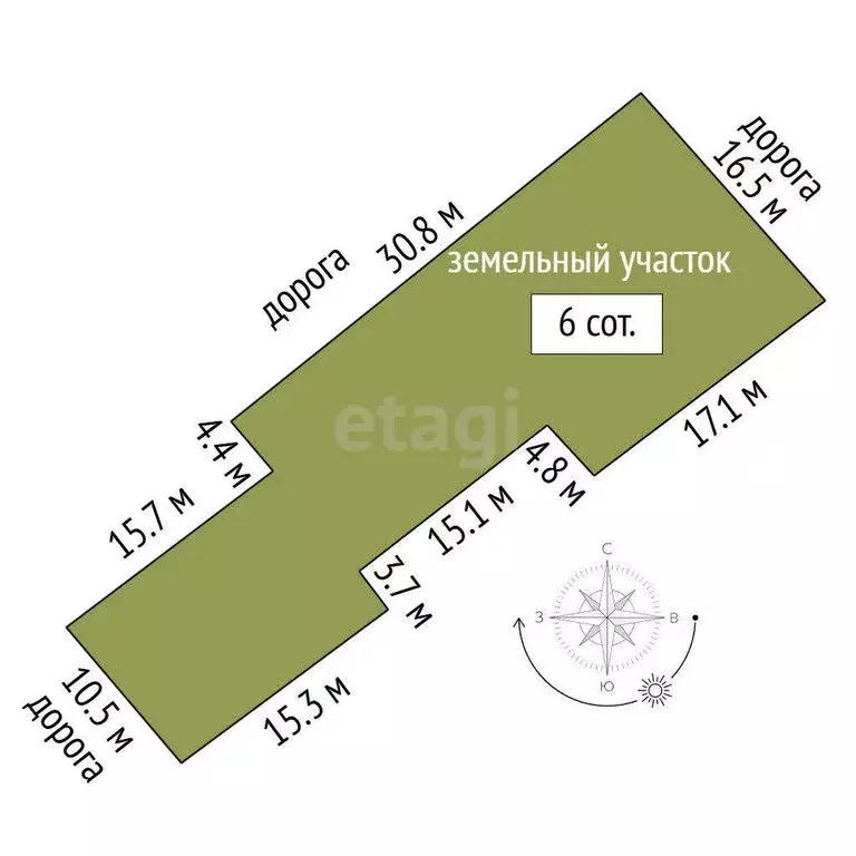 Участок в Симферополь, улица Сельвинского (6 м) - Фото 0