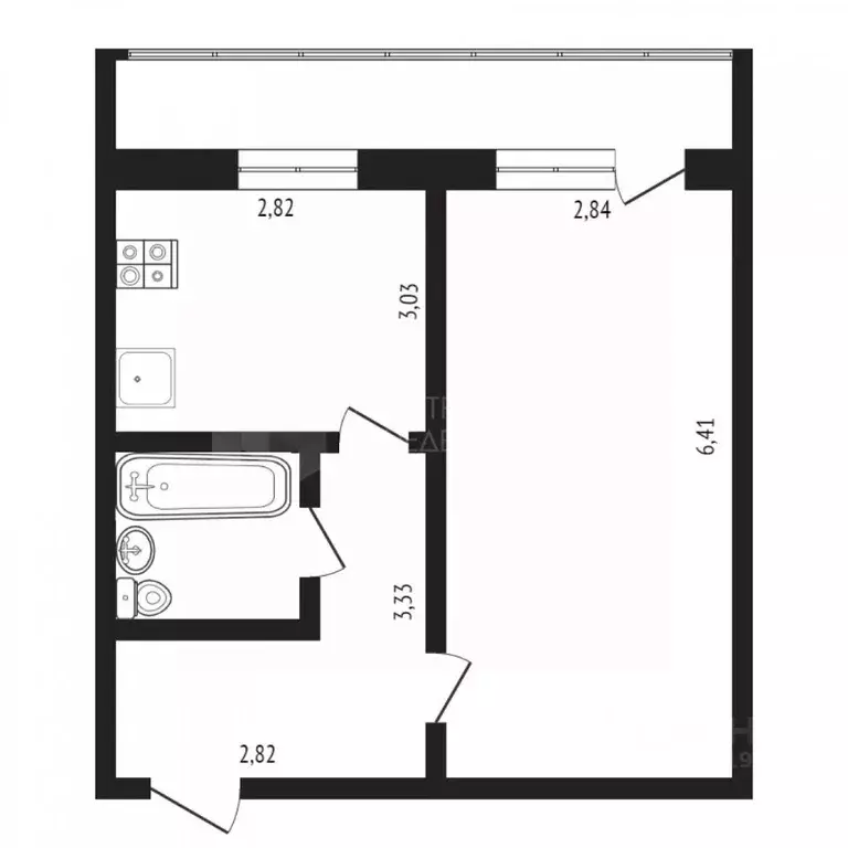 1-к кв. Тюменская область, Тюмень ул. Мебельщиков, 14 (32.1 м) - Фото 1