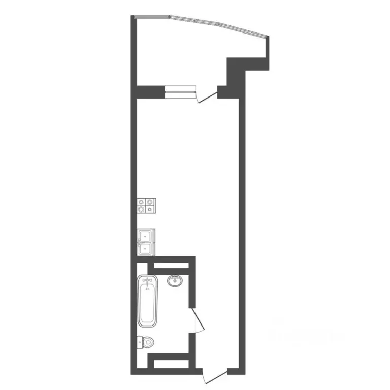 Студия Тюменская область, Тюмень ул. Мельникайте, 2к13 (28.0 м) - Фото 2