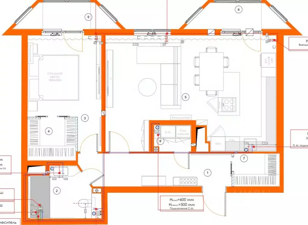 2-к кв. Санкт-Петербург Лодейнопольская ул., 7 (66.0 м) - Фото 2