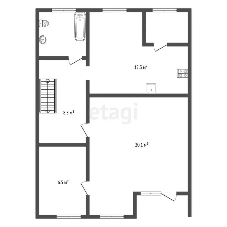 Дом в Семилуки, микрорайон Южный, улица Героев Космоса (124.9 м) - Фото 1