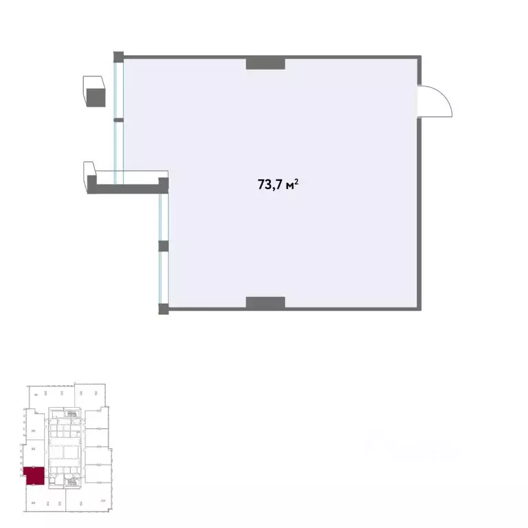 Офис в Москва Кинематографический кв-л,  (74 м) - Фото 2