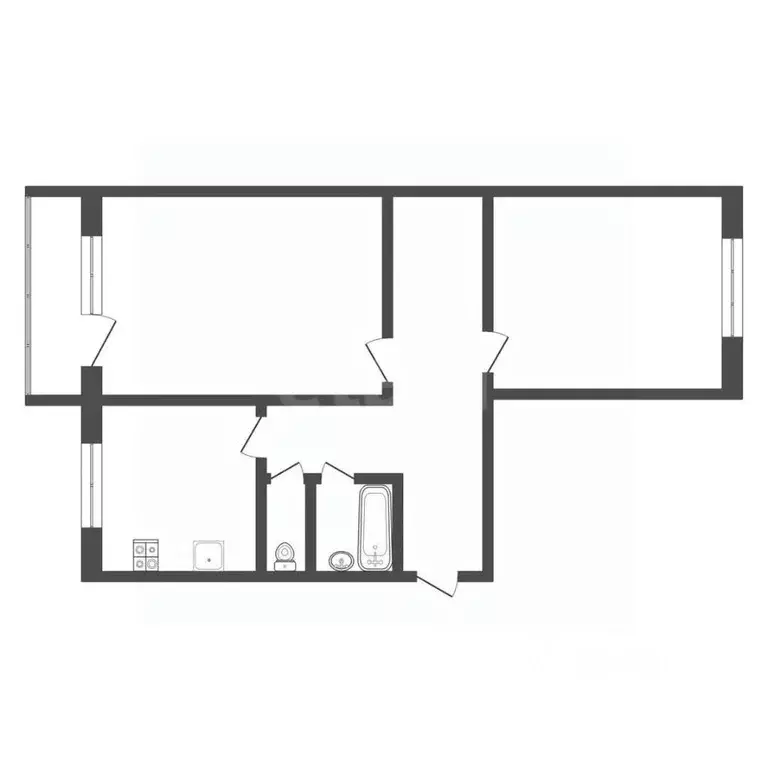 2-к кв. Тульская область, Тула городской округ, Плеханово рп ул. ... - Фото 2
