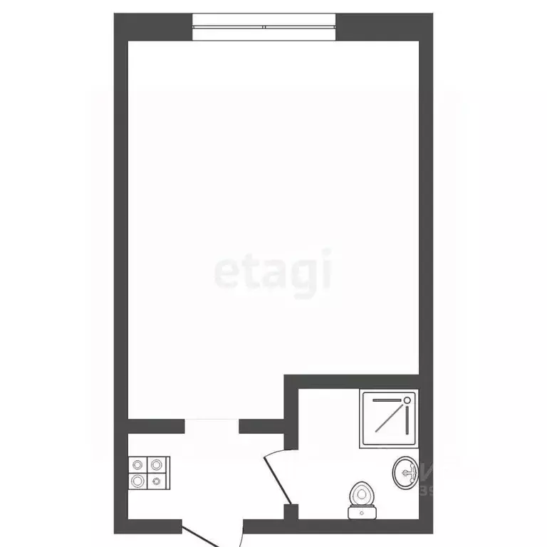 Студия Тюменская область, Тюмень Тарманы мкр, ул. Малышева, 24 (13.8 ... - Фото 1