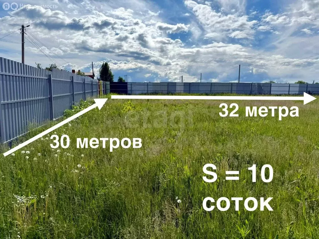 Участок в деревня Старая Чекаевка, Нижняя улица (10.06 м) - Фото 1