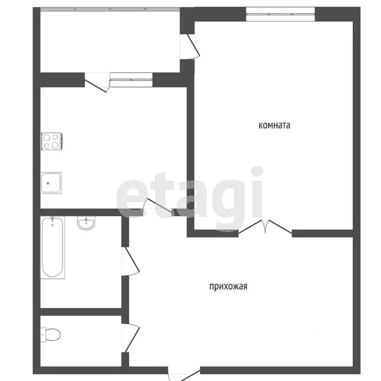1-к кв. Тверская область, Тверь Новая ул., 2 (48.0 м) - Фото 1