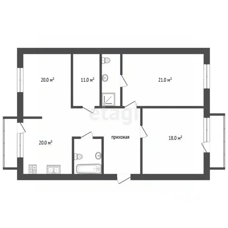 3-к кв. Московская область, Ленинский городской округ, Измайлово пгт ... - Фото 2