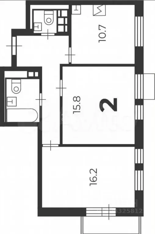 2-к кв. Москва Родниковая ул., 4А (56.8 м) - Фото 2