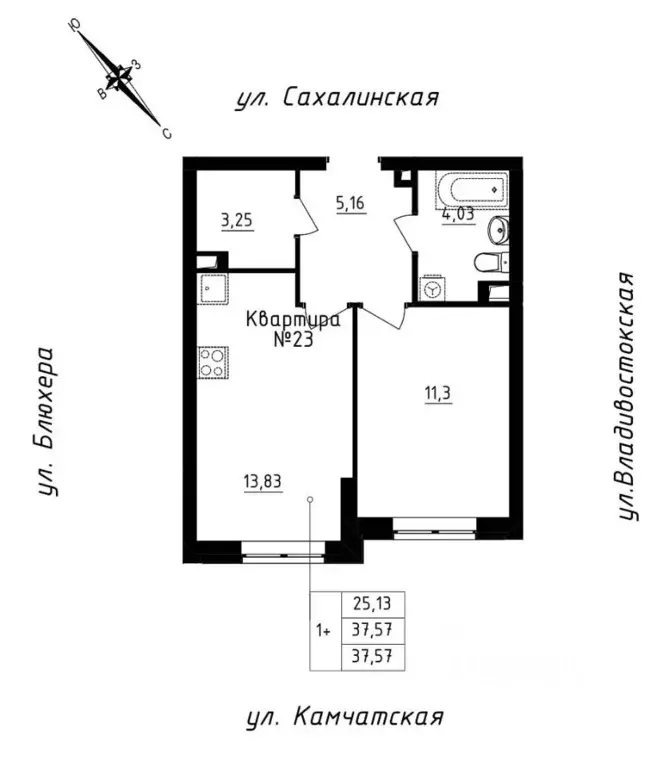 1-к кв. Свердловская область, Екатеринбург ул. Кронштадтская (37.57 м) - Фото 0