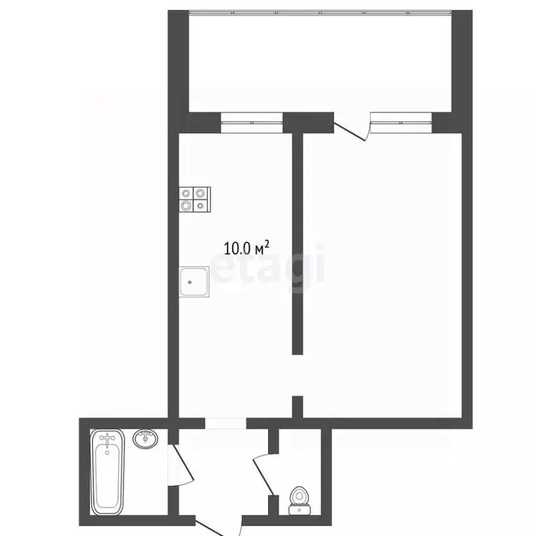2-к кв. Самарская область, Самара ул. Губанова, 30 (52.0 м) - Фото 2