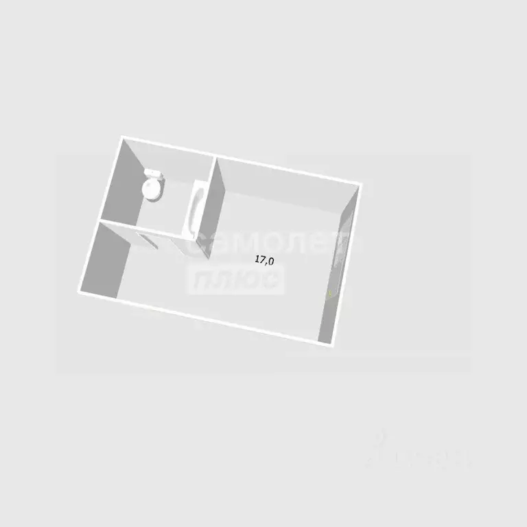 1-к кв. Томская область, Томск ул. Белинского, 21А/2 (16.4 м) - Фото 2