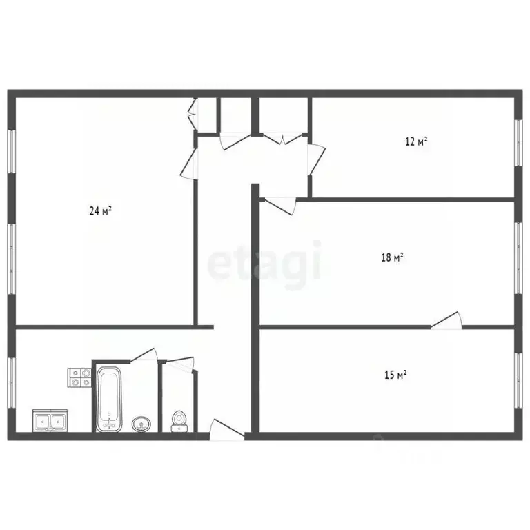 4-к кв. Санкт-Петербург Будапештская ул., 23К4 (90.6 м) - Фото 2