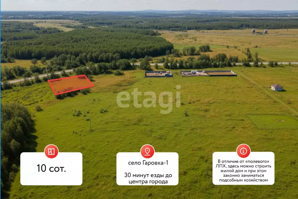 Участок в Хабаровский край, Хабаровский район, с. Гаровка-1, Новая ... - Фото 1