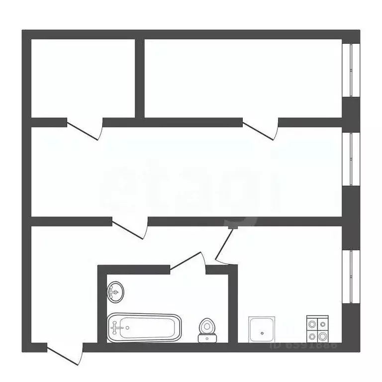 2-к кв. Тульская область, Тула ул. Седова, 47 (45.0 м) - Фото 2