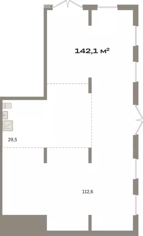 Торговая площадь (142.11 м) - Фото 1