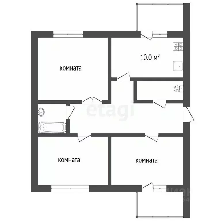 3-к кв. Москва ш. Энтузиастов, 57 (82.2 м) - Фото 2