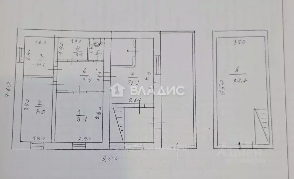 Дом в Пензенская область, Колышлей муниципальное образование, пос. ... - Фото 2