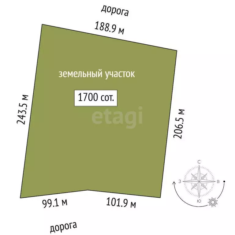 Участок в Тюмень (1700 м) - Фото 0